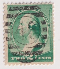 SC 213 – 2 Cent Green – 1887 – Washington