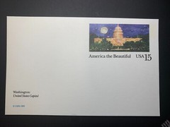 US #UX138 1989, Postal card, 15c America the Beautiful, US Capitol Unused [2]
