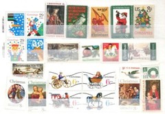 Christmas: 24 Assorted Mint US Postage sTamps (11-741)