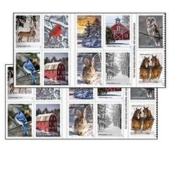 Winter Scenes Forever Postage Stamps – 40 First Class Holiday & Wedding Celebrat