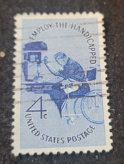 # 1155 – 1960 4c Employ the Handicapped ~ Used ~ 1 Stamp + 2 FREE Stamps