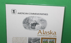 American Commemoratives Alaska Statehood USPS Stamps Panel 205 January 3, 1984