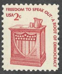 USA 1977 – FREEDOM TO SPEAK OUT – A ROOT OF DEMOCRACY – MNH Stamp – Scott #1582