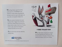 Sylvester Tweety booklet sheet 10 32 cent self adhesive stamp 1998 #3204