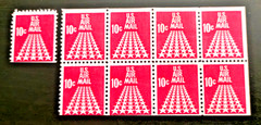 US Stamps – Scott # C72 Air Mail Booklet of 8 plus a bonus Stamp. Great Colour!