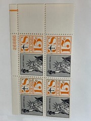 Album Treasures U S Scott # C63 15c Statue of Liberty Plate Block of 4 Unused