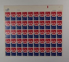 US SCOTT 1825 PANE OF 50 VETERANS ADMINISTRATION STAMPS 15 CENT FACE MNH