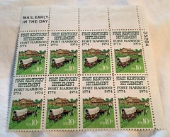 Sheet of 8 USPS 10-Cent Stamps – Kentucky Settlement 200th Anniv – Scott 1542