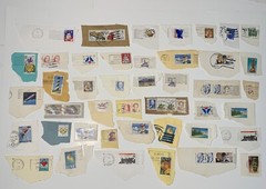 On Paper US Postage Stamp Cut Offs 80s-90s