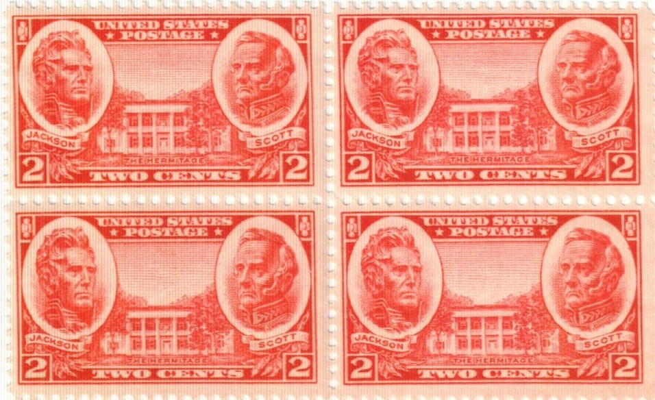 US 2¢ Army Navy Generals Jackson & Scott Postage Stamp #786 Pack of 100