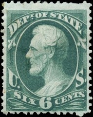 USA Mint H F 6c Scott #O60 1873 Official Dept of State Stamp