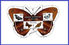 ENDEMIC BUTTERFLIES OF SRI LANKA – 1 (2022) – Miniature Sheet