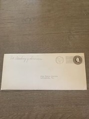 VINTAGE RARE! George Washington US 1 1/2 Cent Stamp! With 1937 Letter Included!