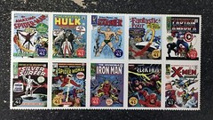 2007USA #4159a-j 41c Super Heroes – Bottom Block of 10 From Sheet Mint comics