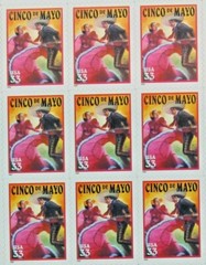 Three Sheets /Panes x 20 = 60 of CINCO DE MAYO 33¢ US Postage Stamps USA Sc 3309
