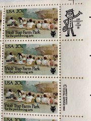 Wolf Trap Farm stamps 20c Scott catalog #2018  very good condition 