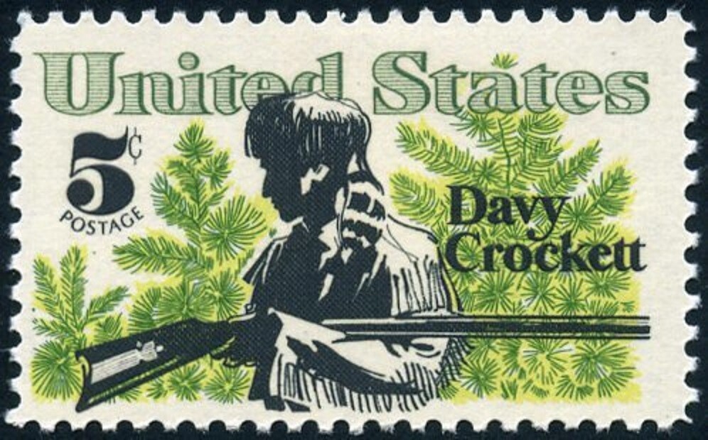 USA 1967 – American Folklore Issue – Davy Crockett – Vintage MNH – Sc. #1330