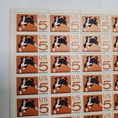 Stamp US Postage 5c 5 Cent Sheet OF 50 Stamps Humane Treatment Of Animals Dog