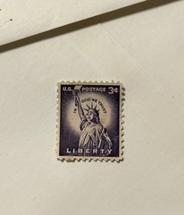 US STAMP 1956 3c Statue of Liberty. Part of the Liberty Series.