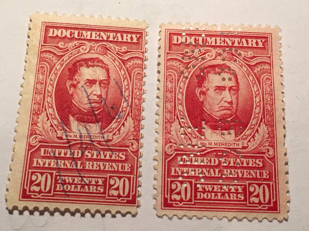 US STAMP REVENUE DOCUMENTARY SCOTT #R678 PAIR