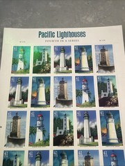 Two Full Sheets x 20 PACIFIC Lighthouses 41¢ US Postage Stamps 4146-4150 2006