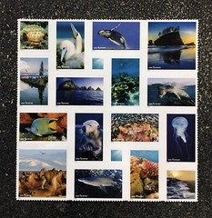 2022USA #5713 Forever National Marine Sanctuaries – Block of 16 Stamp From Sheet