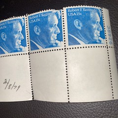ROBERT F. KENNEDY–Block of 4 Collectible Unused 1979 Stamps–FREE SHIPPING!