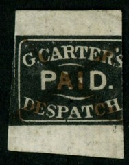 US STAMP SCOTT #36L1a G.CARTER’S DESPATCH PF 482540