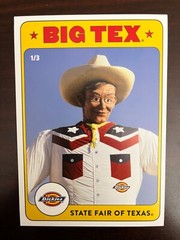 STATE FAIR OF TEXAS 2013 BIG TEX STAT CARD – TEXAS STATE FAIR, CARD 1/3