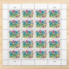 Celebration Blooms Forever Postage Stamps – Sheet of 20, USPS Floral Design, #58