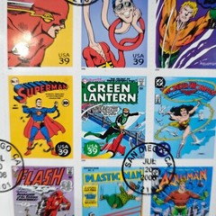Two Sheets x 20 = 40 of DC Comics SUPER HEROES 39¢ US Postage Stamps USA Stamp