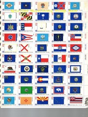 State Flags Stamps: 50 Assorted 13¢ Cancelled US Postage (14-361y)