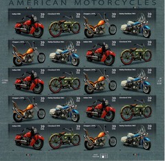 USA 2006 AMERICAN MOTORCYCLES 20 STAMP SHEET 39 CENT SCOTT 4085-4088 MNH