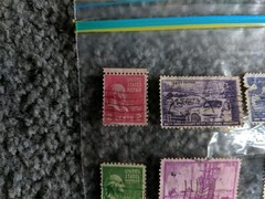 US Postage 1, 2, 3 cent stamp circulated Washington Patton Columbia