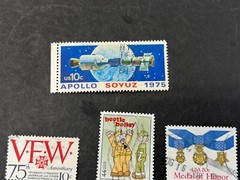 Vintage US Military Themed Postal Stamps