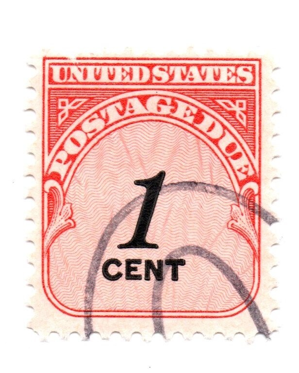 USA – 1959 – Postage Due – Numeral Stamp – 1¢ Used Stamp Lightly Hinged