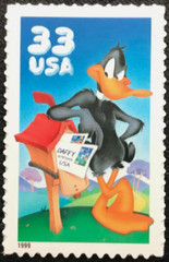 Scott#: 3307a – Daffy Duck Issue – Booklet Single self-adhesive single stamp
