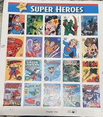 US SCOTT 4084 PANE OF 20 SUPER HEROES 39 CENT FACE MNH