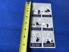 vintage NEW YORK CITY POLICE safety stamp DRIVE SAFE automotive CINDERELLA cross