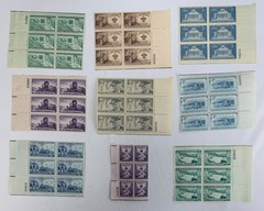 US Commemorative Plate Block Collection 1947-1954 MNH Americana History Scouts