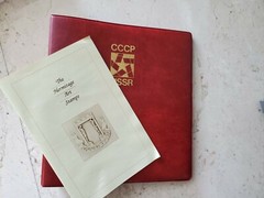 1990 USA & Soviet Stamps Creatures of the Sea Album + USSR Hermitage Stamps 1984