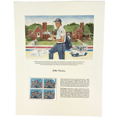 Don Adair Letter Carriers Mailman Postage Stamp Art USPS Farmable Gift 1989
