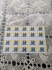 Love True Blue Stamps Collectible US 1 Sheet Of 20/.39