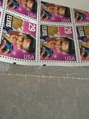 Three Sheets of Stamps- Elvis Coaches Bear US Stamps USA