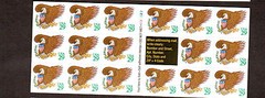 STAMPS Full Unfolded Booklet # 2596a Eagle and Shield Green 17 X 29 cent Mint