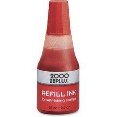 2000 Plus Ink Refill for Self-Inking Stamps and Stamp Pads, 0.9 fl oz, Red