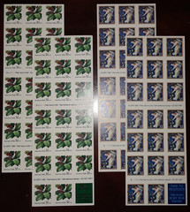 Combo 4×20 = 80 of 32¢ US Stamps Holiday Greetings HOLLY # 3177a & ANGEL # 3012