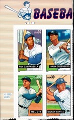 USA 2006 BASEBALL SLUGGERS BLOCK OF FOUR STAMPS SCOTT 4080-4083 MNH