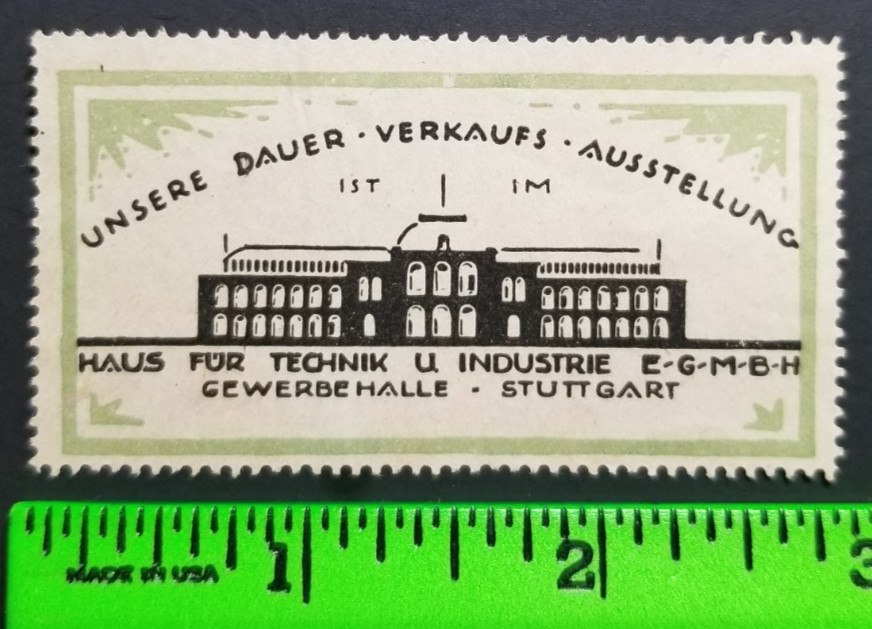 Vintage German House of Technology Poster Stamp