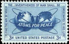USA 1955 – The INVENTIVENESS OF MAN SHALL BE ATOMS FOR PEACE—MNH—Scott #1070